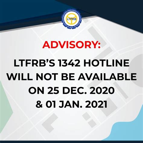 MAHALAGANG ANUNSYO: Ang 24/7 hotline ng LTFRB na 1342 .